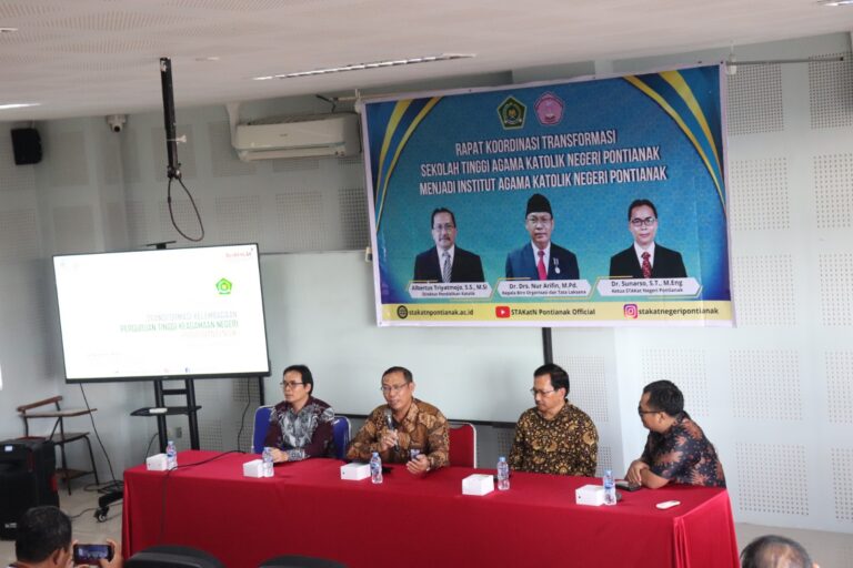 Rapat Koordinasi Transformasi Sekolah Tinggi Agama Katolik Negeri Pontianak Menjadi Institut Agama Katolik Negeri Pontianak